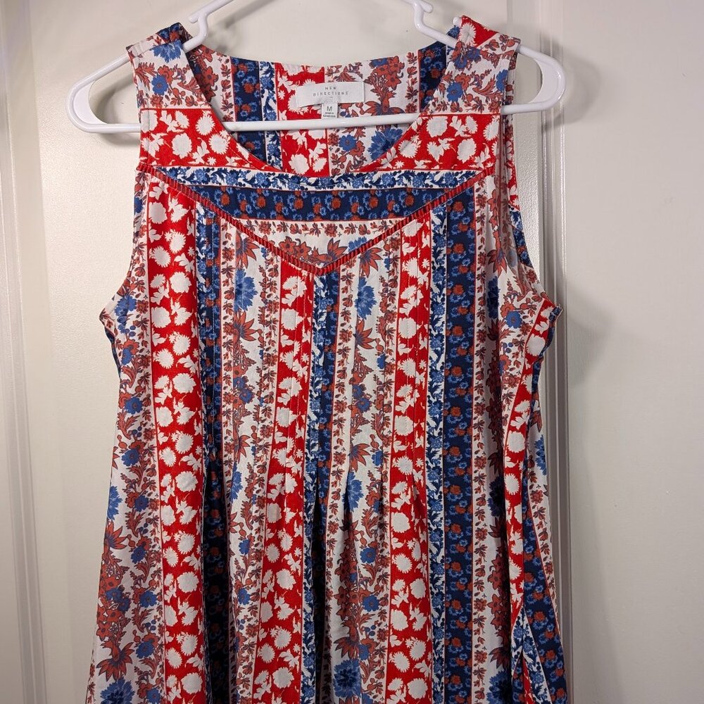 New Directions Women's Multicolor Floral Sleeveless Tank Top